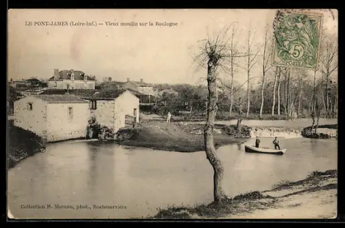 AK Le Pont-James /Loire-Inf., Vieux moulin sur la Boulogne