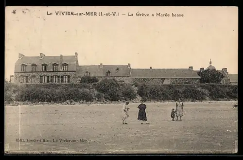 AK Le Vivier-sur-Mer /I.-et-V., La Grève a Marée basse
