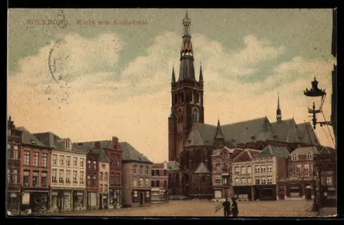 AK Roermond, Markt met Kathedraal