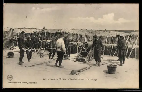 AK Châlons, Le camp, Mortiers de 220, La Charge