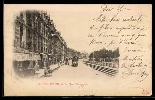 AK Bordeaux, Le Quai Bourgeois