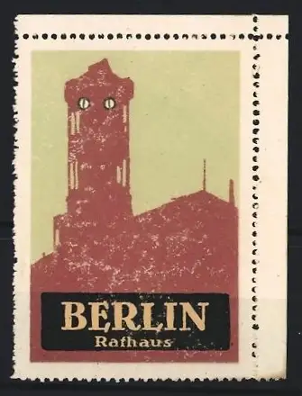 Reklamemarke Berlin, Rathaus, Turmansicht