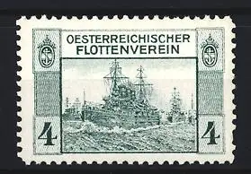 Reklamemarke Österreichischer Flottenverein, Flotte auf hoher See