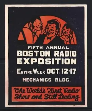 Reklamemarke Boston, Fifth Annual Radio Exposition, Radiosendung