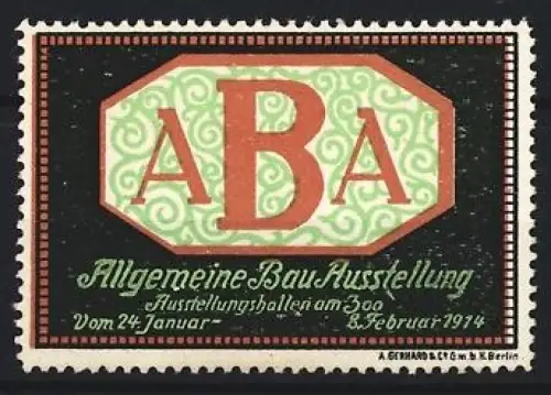 Reklamemarke Berlin, Allgemeine Bau Ausstellung 1914
