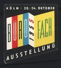 Reklamemarke Köln, Büro-Fach Ausstellung 1955, Ausstellung, Messeplakat