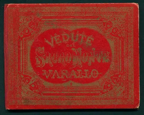 Leporello-Album Sacro Monte di Varallo mit 12 Lithographie-Ansichten Battesimo di Gesu` Cristo, Il Paralitico Risanato