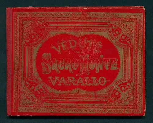 Leporello-Album Sacro Monte di Varallo mit 12 Lithographie-Ansichten, Fuga in Egitto, Strage degli innocenti, I Pastori