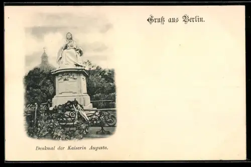 AK Berlin, Denkmal der Kaiserin Augusta, Opernplatz
