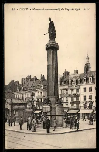 AK Lille, Monument commemoratif du Siege de 1792