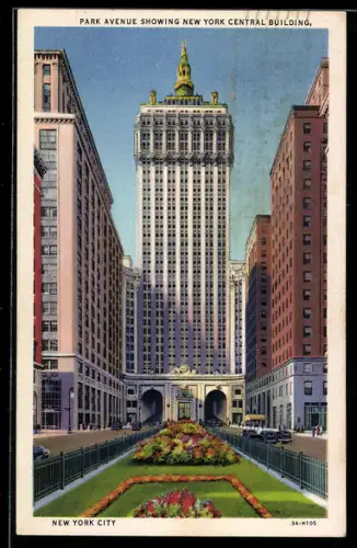 AK New York, NY, Park Avenue showing New York Central Building
