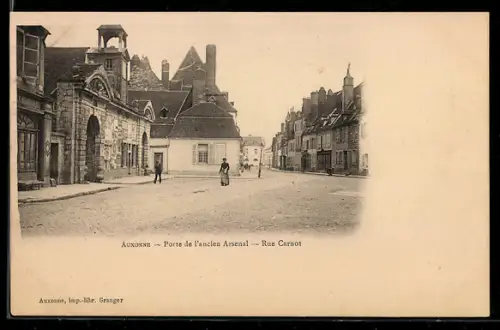 AK Auxonne, Porte de l`ancien Arsenal, Rue Carnot