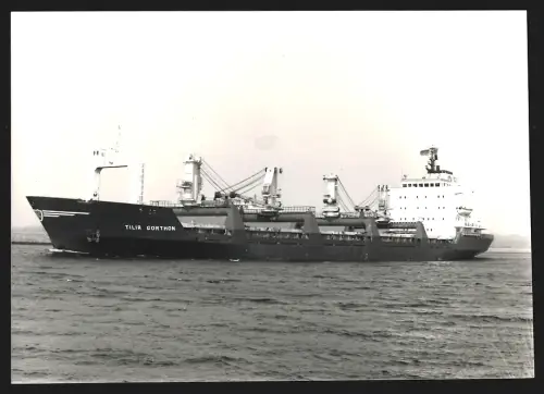Fotografie Frachtschiff Tilia Gorthon, Stückgutfrachter Heimathafen Helsingborg in Fahrt