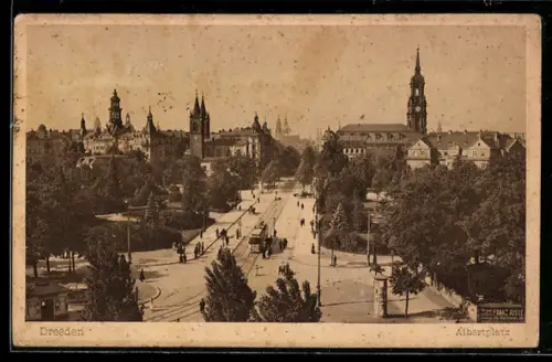 AK Dresden-Neustadt, Albertplatz