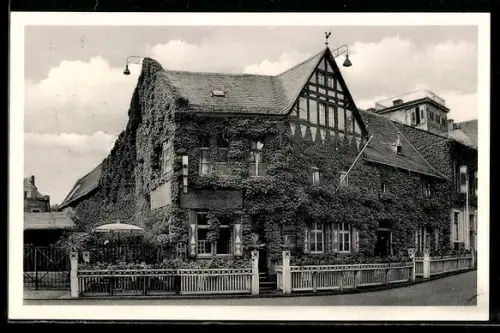 AK Geisenheim am Rhein, Hotel Zur Linde, Bes. B. Gellenbeck & Sohn