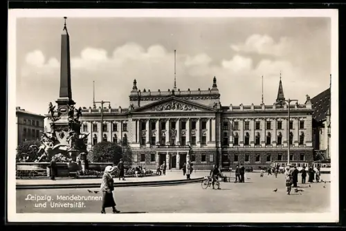AK Leipzig, Mendebrunnen, Universität