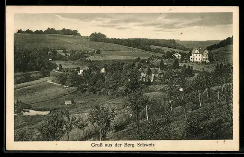 AK Hoffnungsthal /Berg. Schweiz, Restaurant und Pension Adelenhof, Landschaftspanorama