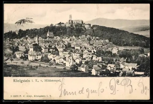 AK Königstein i. T., Blick vom Hildatempel
