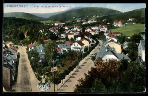 AK Königstein i. T., Villenviertel im Reichenbachtal