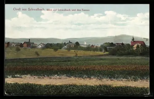 AK Schwalbach, Blick auf Schwalbach und den Taunus