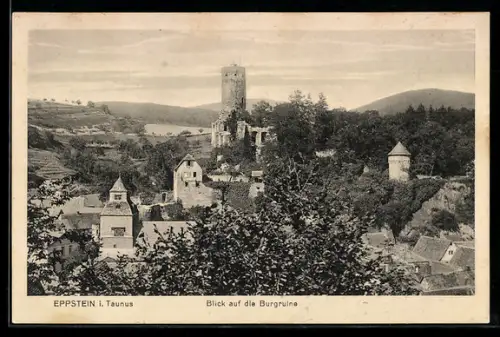 AK Eppstein i. Taunus, Blick auf die Burgruine