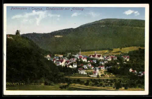 AK Falkenstein i. Taunus, Totalansicht mit Altkönig