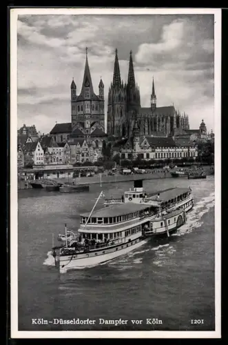 AK Köln, Köln-Düsseldorfer Dampfer, Dom, Gross St. Martin
