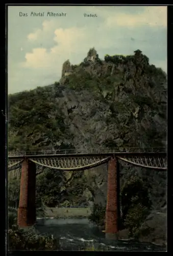 AK Altenahr, Viadukt, Burgruine