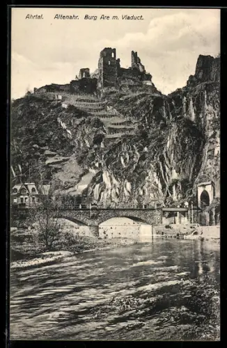 AK Altenahr, Burg Are, Viadukt