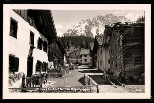 AK Boden i. Lechtal, Strassenpartie mit Kögelspitze