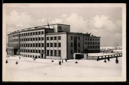 AK Königgrätz / Hradec Kralove, Reserve-Lazarett im Schnee