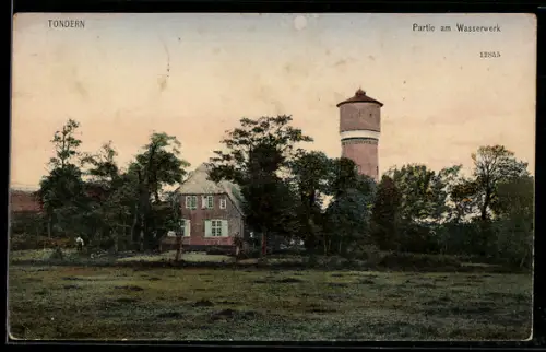 AK Tondern, Partie am Wasserturm