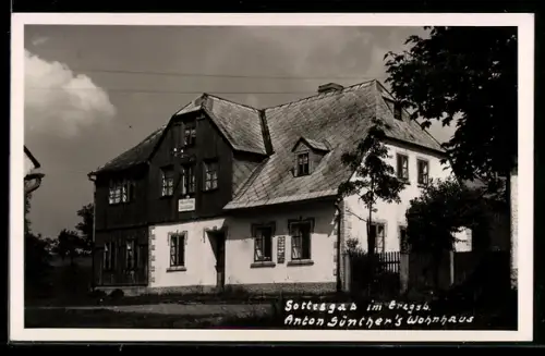 AK Gottesgab /Erzgeb., Wohnhaus von Anton Günther