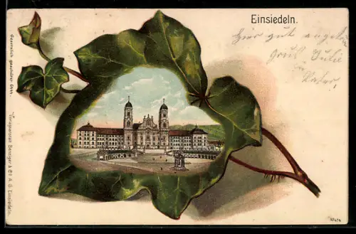 AK Einsiedeln, Kloster Einsiedeln im Efeublatt