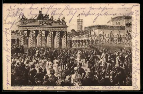 AK Berlin, Einzug der siegreichen Truppen durch das Brandenburger Tor