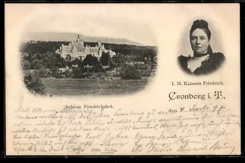 AK Cronberg i. T., Schloss Friedrichshof, I. M. Kaiserin Friedrich
