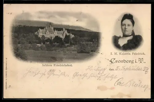 AK Cronberg i. T., Schloss Friedrichshof, I. M. Kaiserin Friedrich