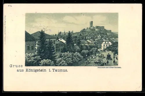 Lithographie Königstein, Frankfurterstrasse