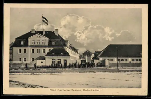 Goldfenster-AK Berlin-Lankwitz, Neue Kraftfahrer-Kaserne