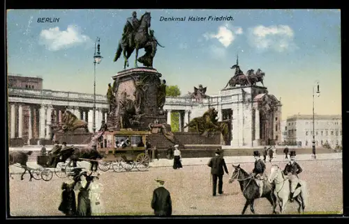 AK Berlin, Denkmal Kaiser Friedrich am Schloss