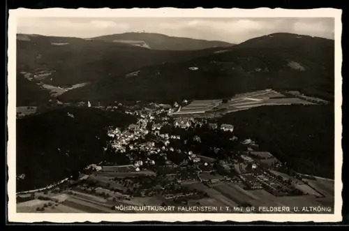 AK Falkenstein i. T., Blick auf Gr. Feldberg und Altkönig