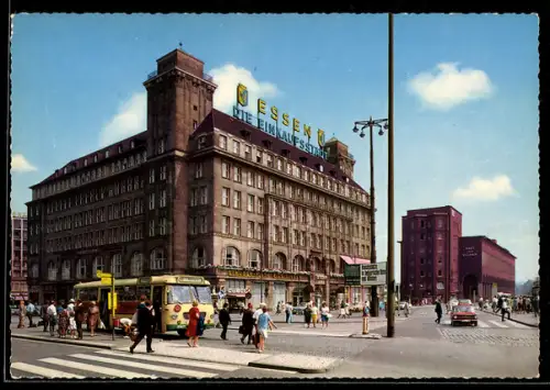 AK Essen, Bahnhofsvorplatz, Hotel Handelshof