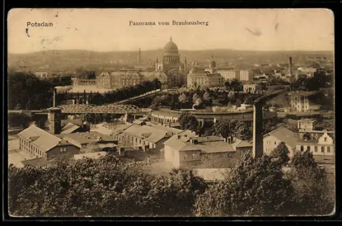 AK Potsdam, Panorama vom Brauhausberg