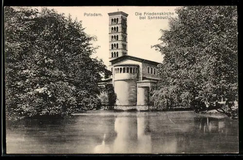 AK Potsdam, Friedenskirche bei Sanssouci