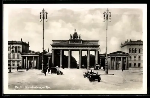 AK Berlin, Blick zum Brandenburger Tor
