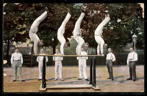 AK Turner üben am Barren