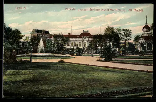 AK Berlin-Tiergarten, Gelände mit Springbrunnen in der Lehrter Str.