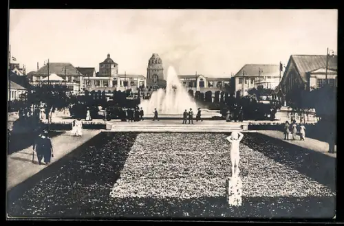 AK Leipzig, Weltausstellung f. Buchgewerbe & Graphik 1914, Haupteingang