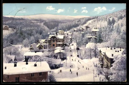 AK Schreiberhau-Mariental, Totalansicht im Winter