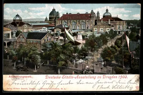 AK Dresden, Städte-Ausstellung 1903, Ausstellungspark